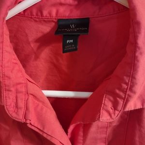 Button Down Worthington Deep Pink Shirt